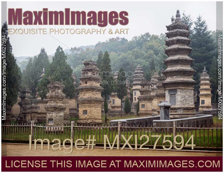 The Pagoda forest at Shaolin Temple in China