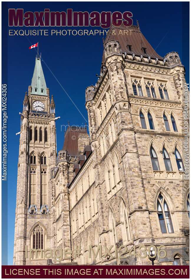 The Peace Tower of Parliament Building in Ottawa