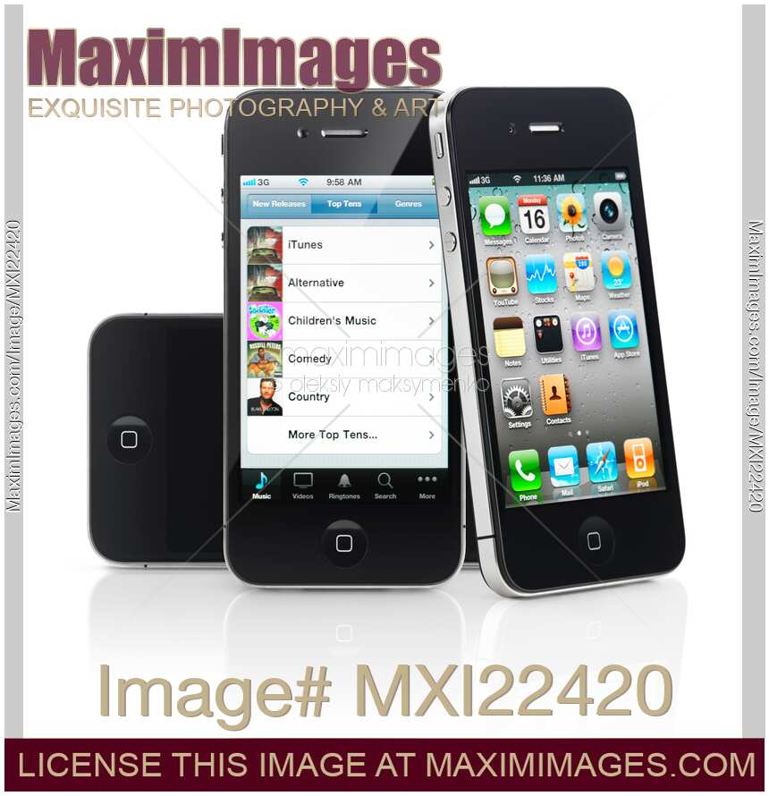 Three Apple iPhone 4 Smartphones