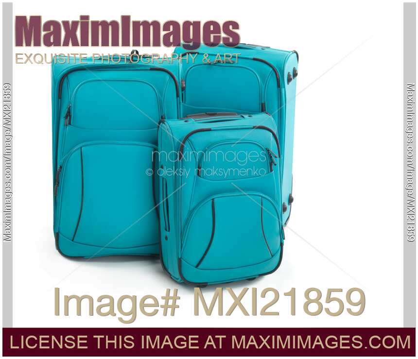 Three Blue Suitcases