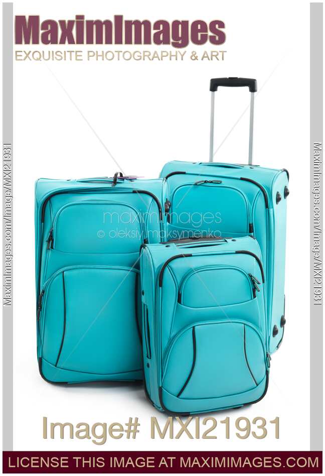 Three Blue Suitcases