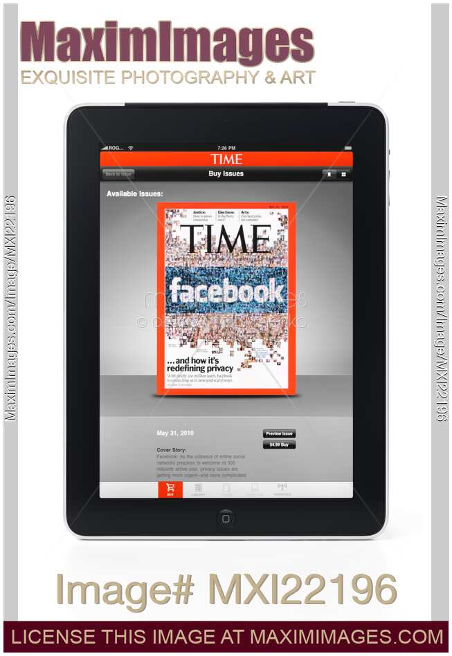 Time Magazine at App Store on Apple iPad Display