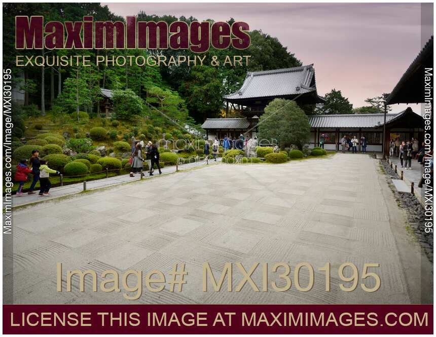 Tofukuji temple Kaizando hall with geometrical Zen garden and a traditional Japanese garden Kyoto