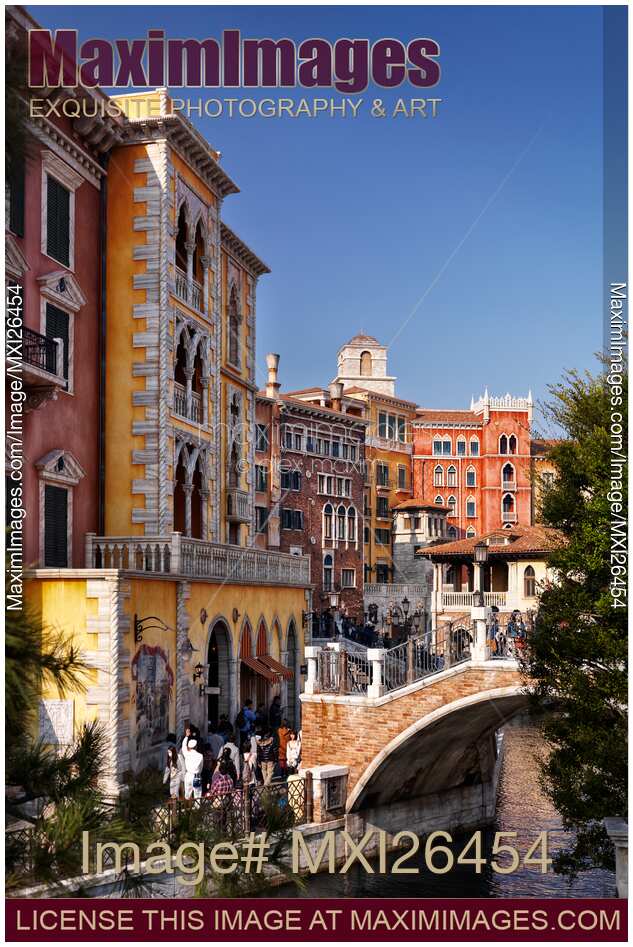Tokyo Disneysea town with Venetian architecture