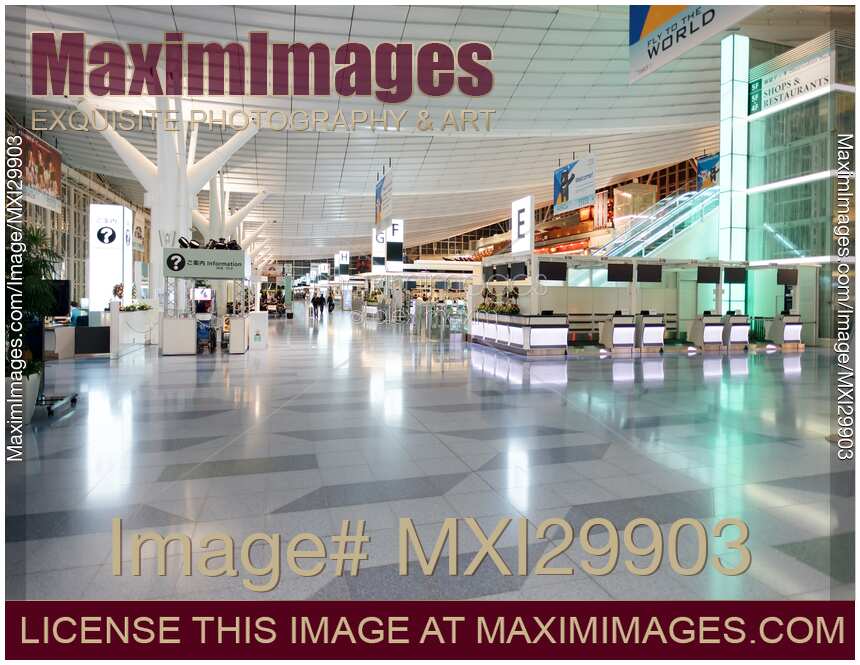 Tokyo Haneda International Airport terminal lobby interior