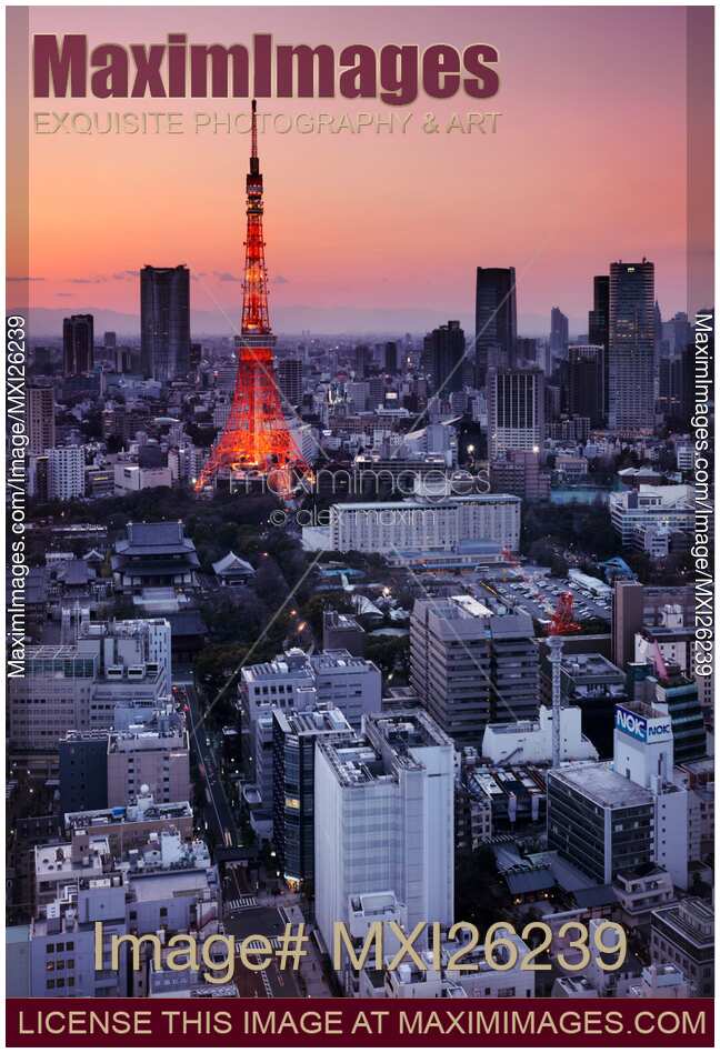 Tokyo tower during sunset
