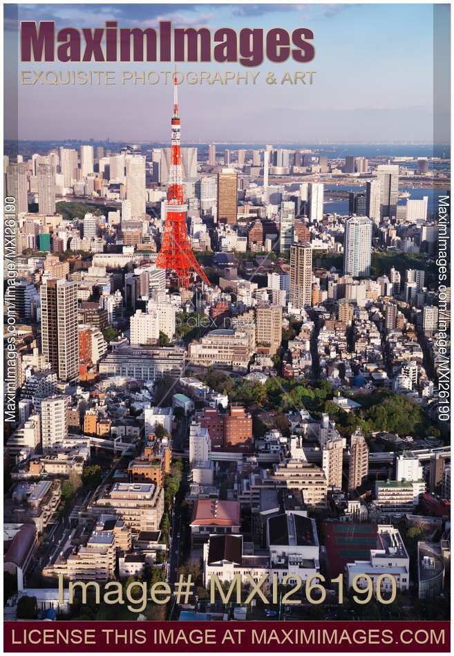 Tokyo Tower in city landscape