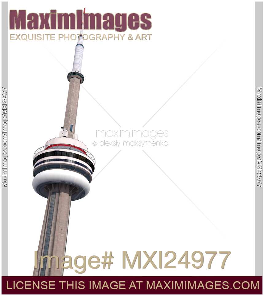 Toronto CN tower isolated on white