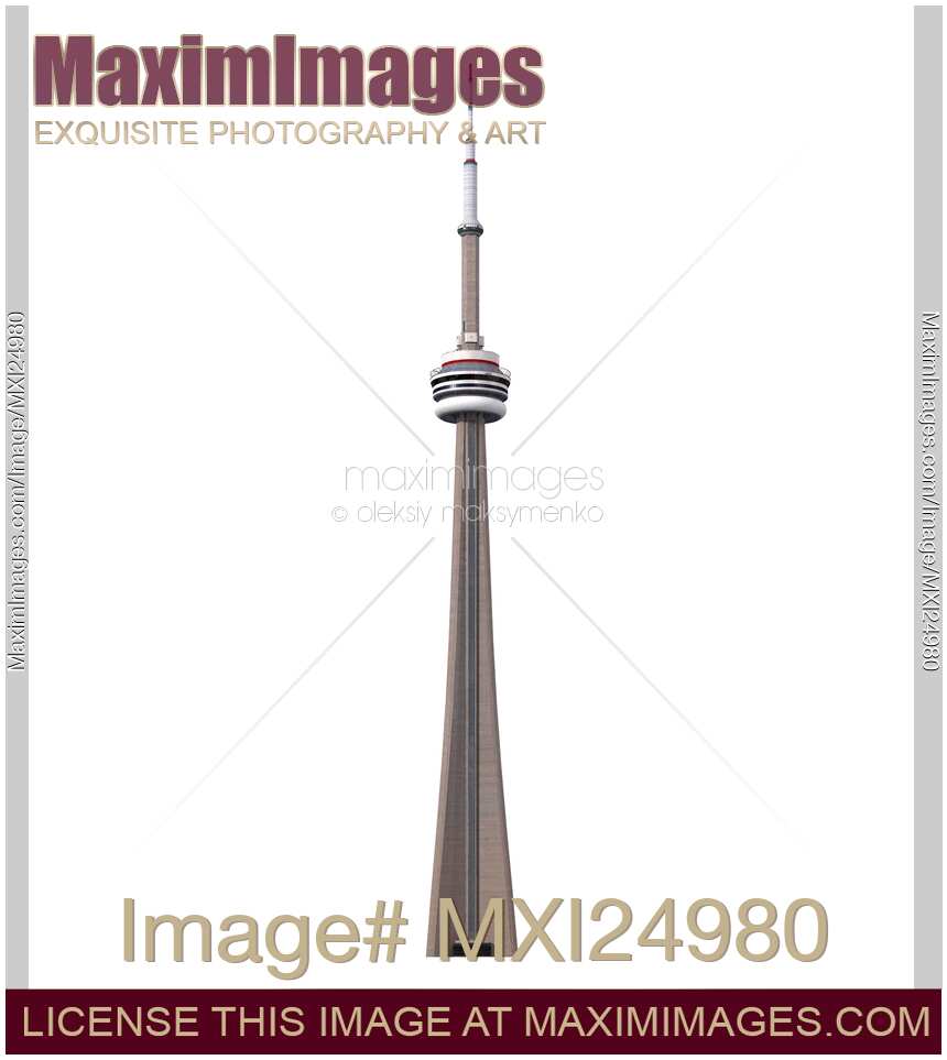Toronto CN tower on white