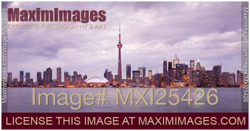 Toronto downtown skyline panoramic city scenery