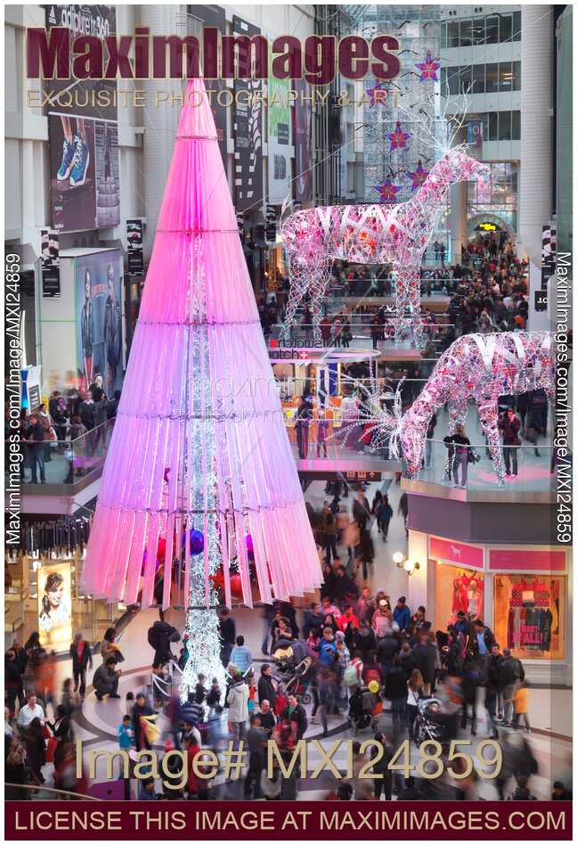 Toronto Eaton Centre shopping mall Christmas decoration