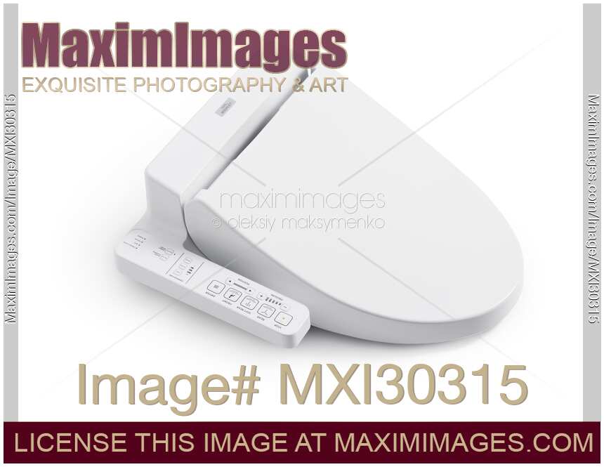 TOTO Washlet bidet toilet seat isolated on white
