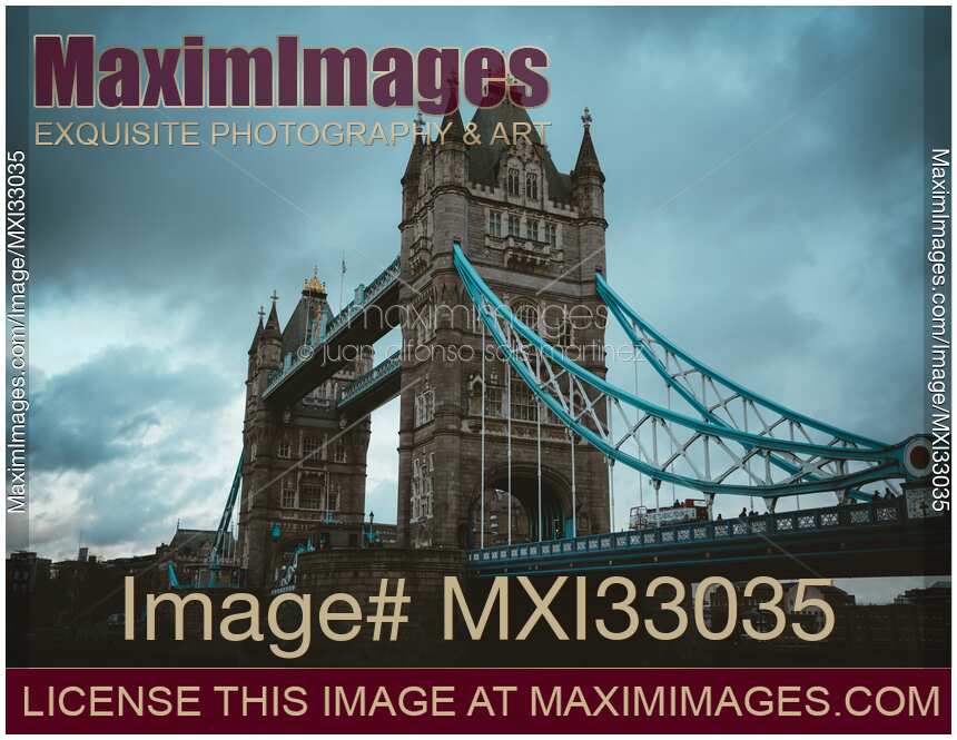 Tower Bridge in London Dramatic city scenery