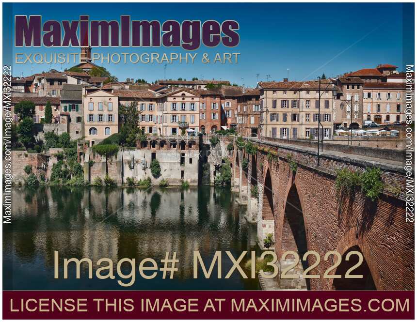 Town of Albi in South of France historic old city scenery