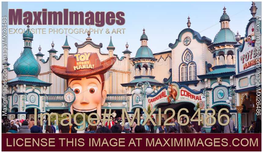 Toyville trolley park Toy Story themed attraction in Tokyo Disneysea