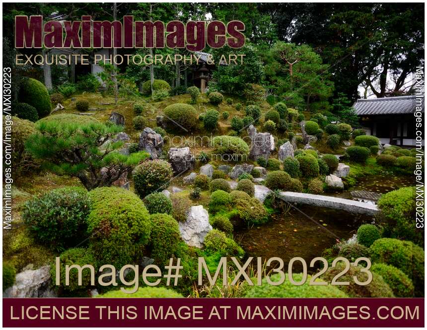 Traditional Japanese garden at Kaizando hall of Tofukuji temple Kyoto