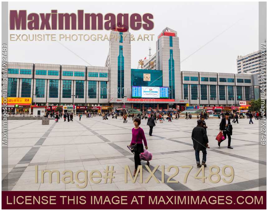 Train station in Zhengzhou Henan China