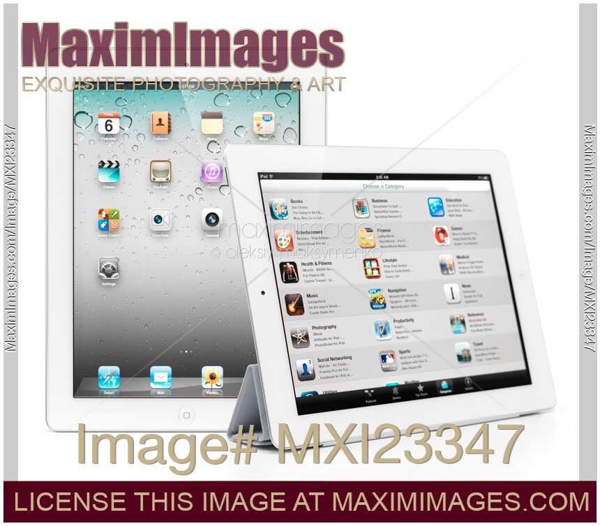 Two Apple iPad 2 Tablet Computers