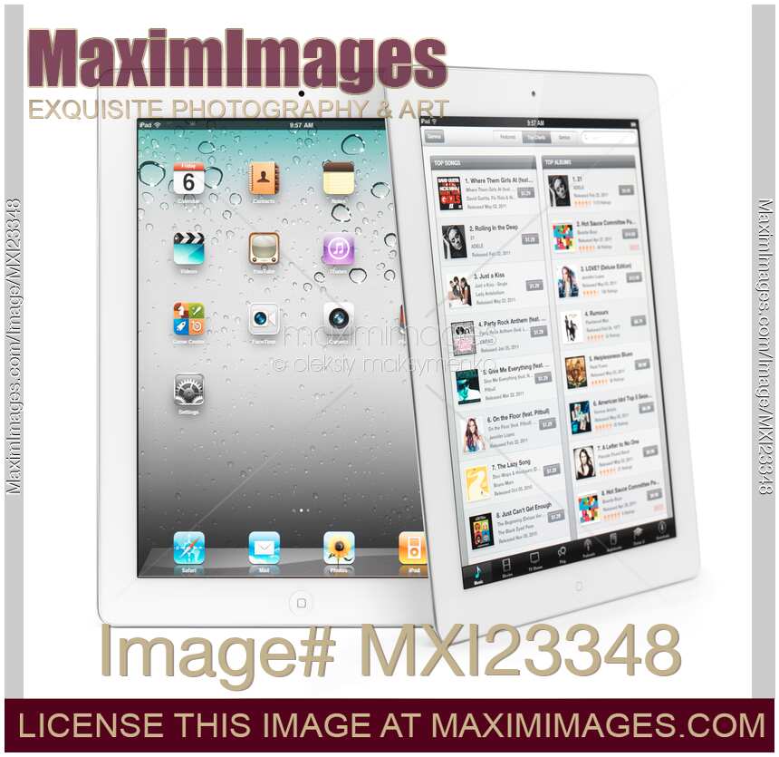 Two Apple iPad 2 Tablet Computers