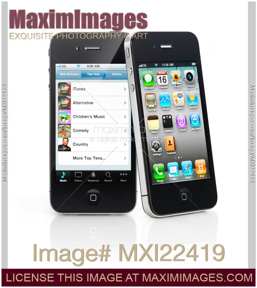 Two Apple iPhone 4 Smartphones