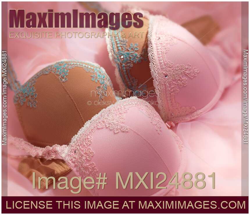 Two bras pink lace lingerie