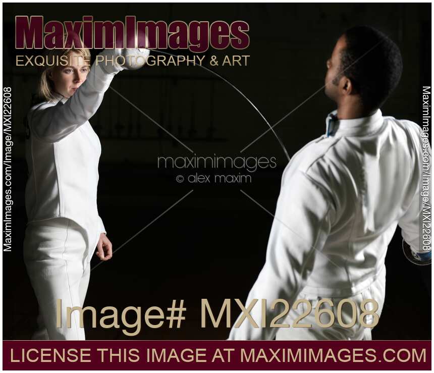 Two Fencers in a Fight