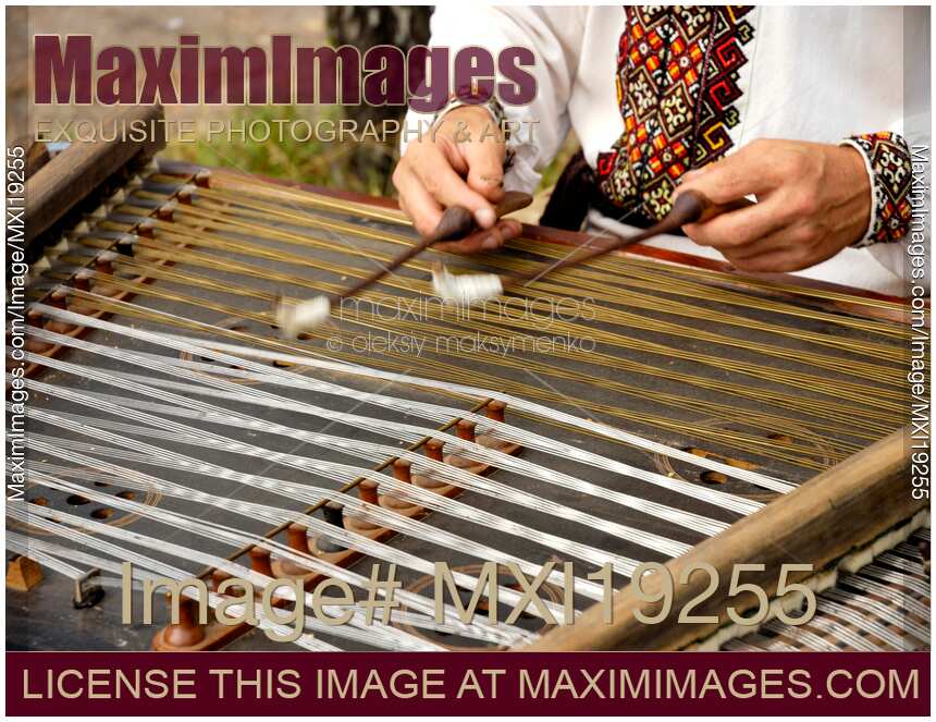 Ukrainian Musician Playing Dulcimer