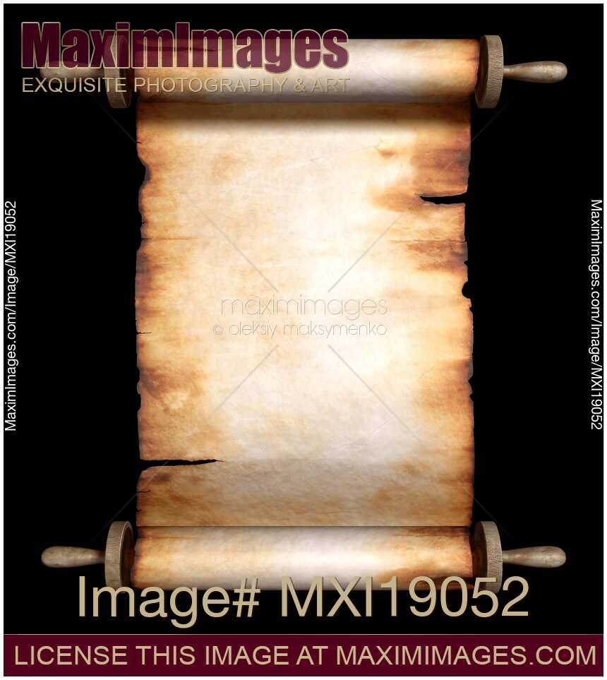 Unfolded Parchment Scroll Background