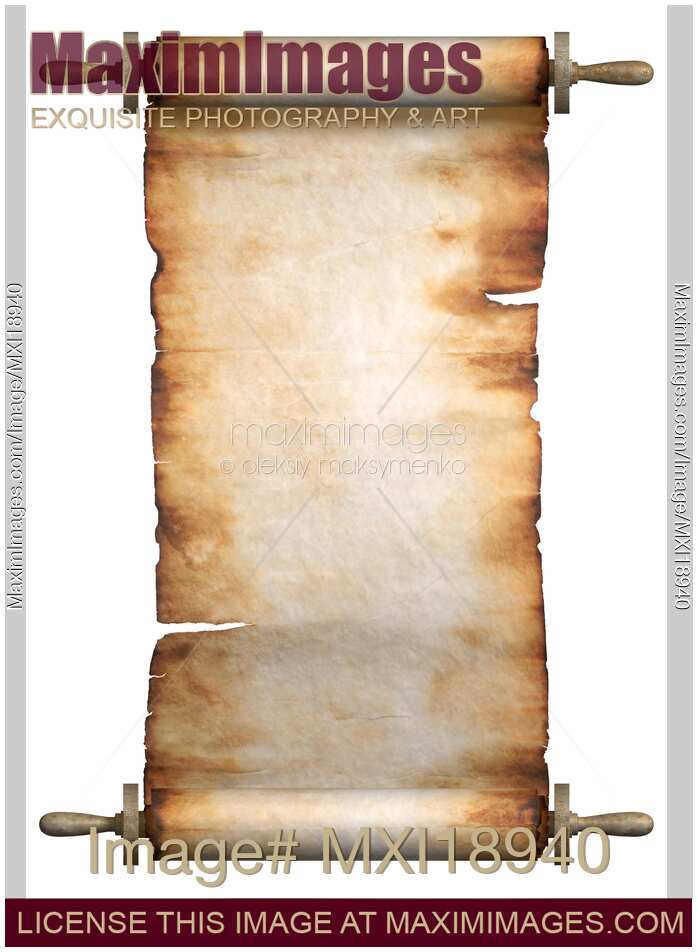 Unrolled Old Parchment Background