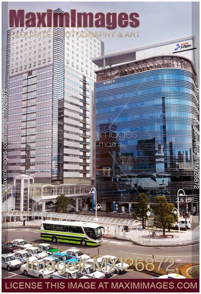 View from Shizuoka train station in Japan