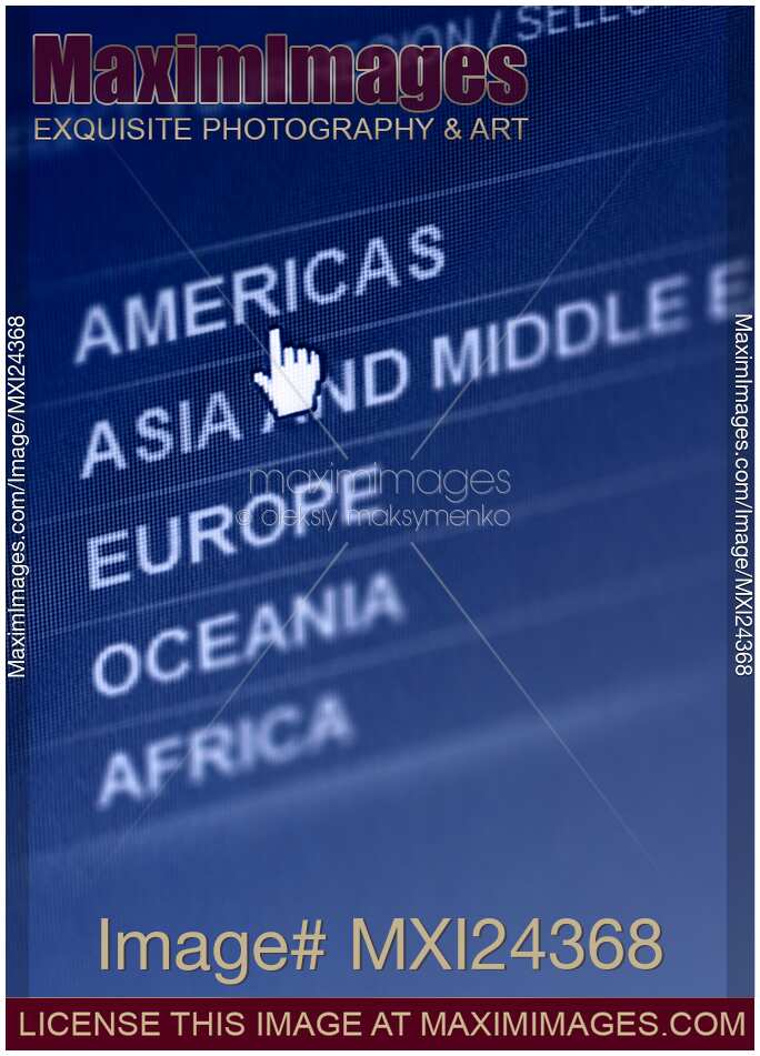 Website localization menu