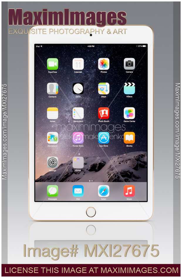 White gold Apple iPad Mini 3 tablet