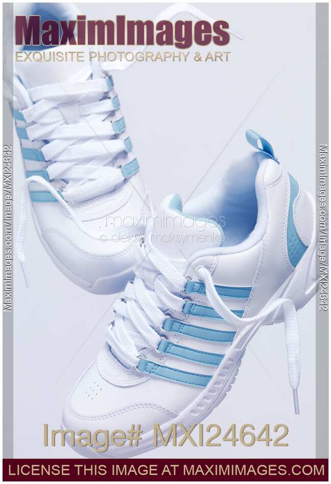 White running shoes artistic still life