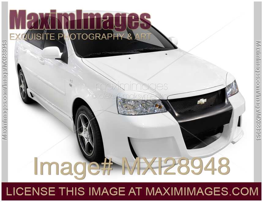 White Tuned Chevrolet Lacetti Modern Car