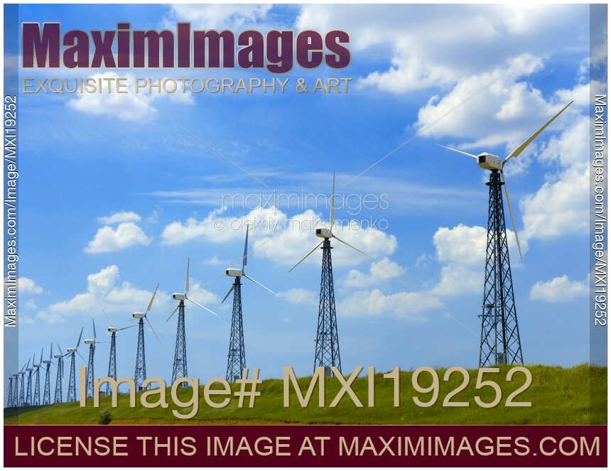 Wind Turbines in a field