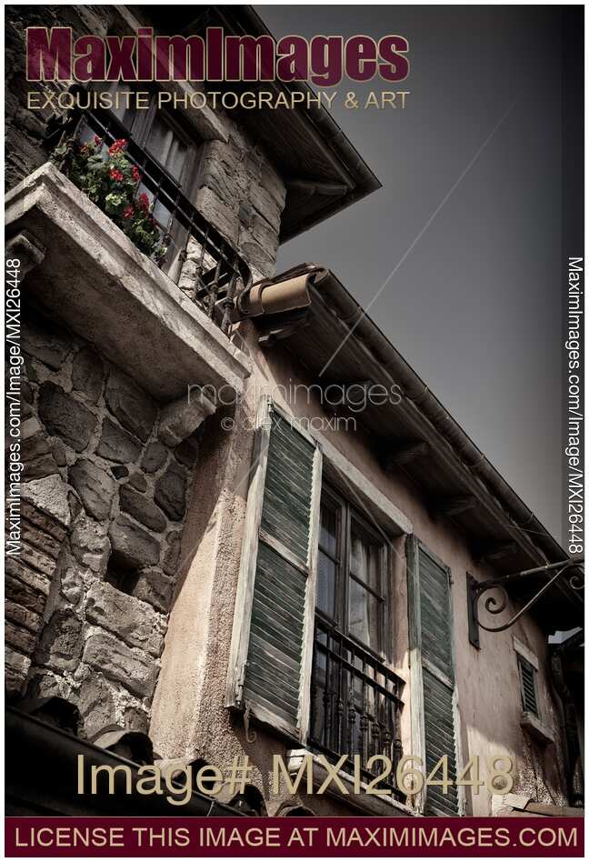 Windows of old Venetian houses