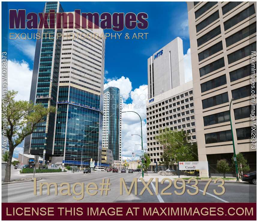 Winnipeg downtown city scenery high-rise buildings