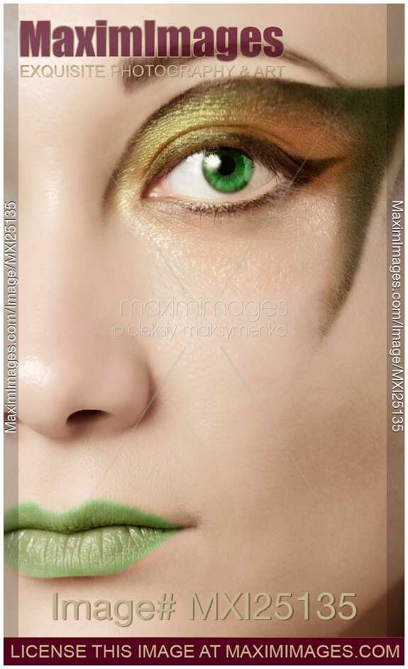 Woman Face with Creative Makeup