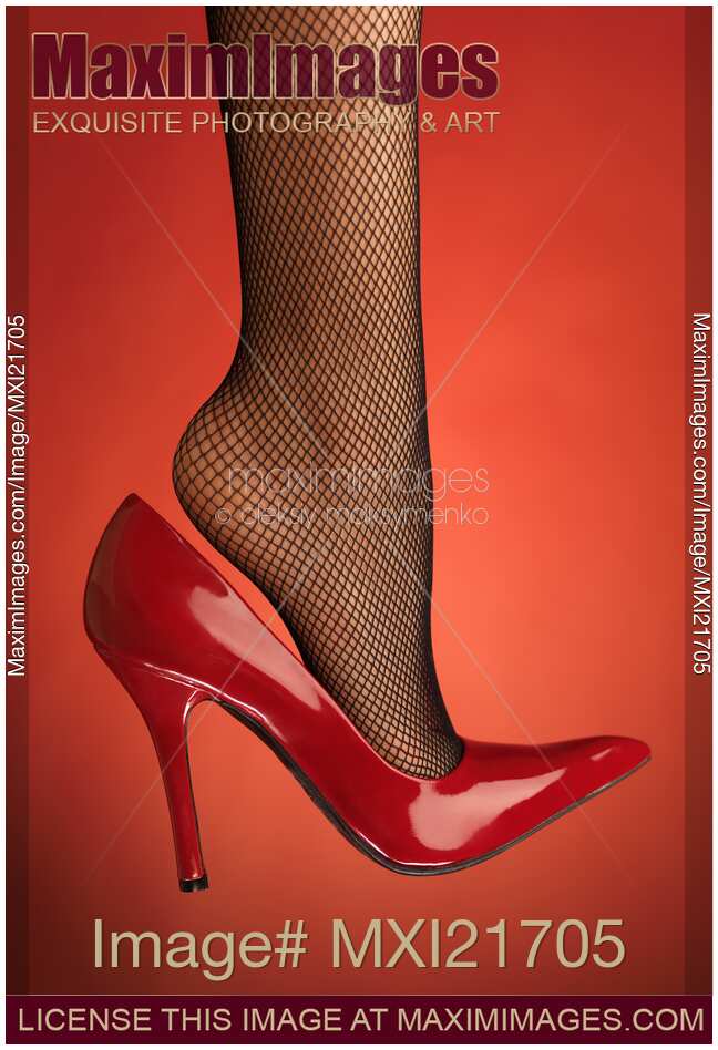 Woman Foot in a High Heel Shoe