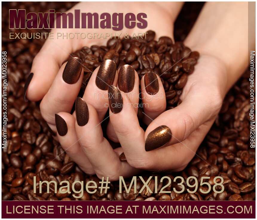 Woman Holding Coffee Beans in Her Hands