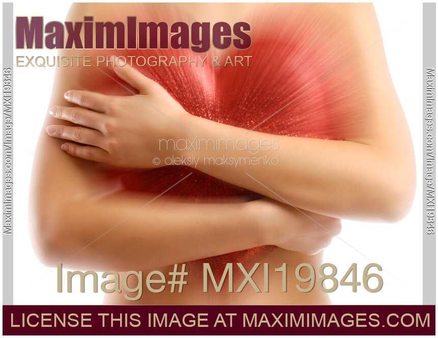 Woman holding red heart
