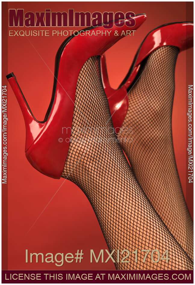 Woman in Red High Heel Shoes