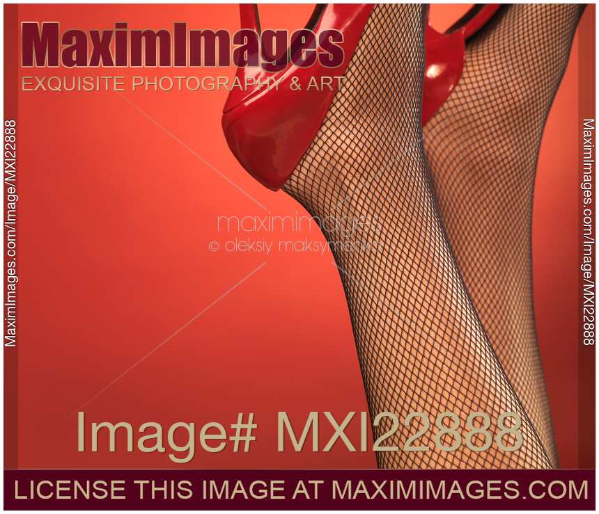 Woman in Red High Heel Shoes