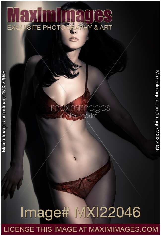 Woman in Red Lingerie