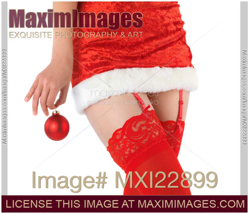 Woman in Sexy Christmas Outfit