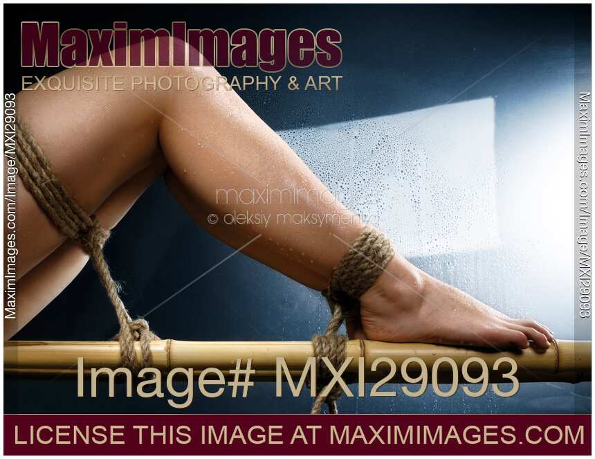 Woman Legs Tied with Ropes