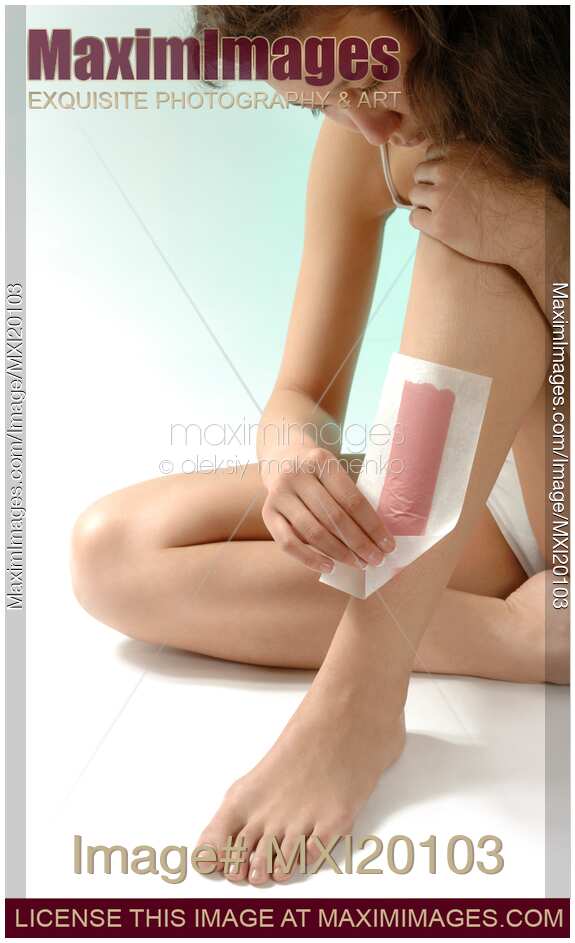 Woman removing hair Wax depilation