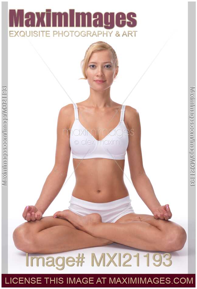 Woman Sitting in Lotus Pose