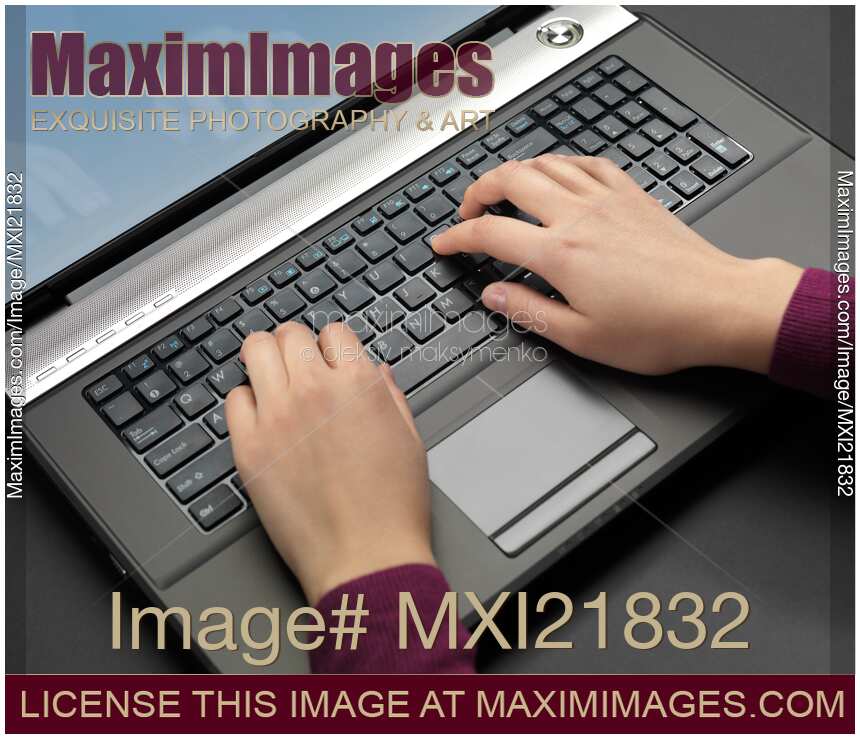 Woman Using a Laptop Computer