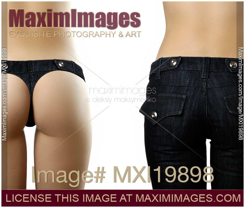 Woman wearing jeans pants